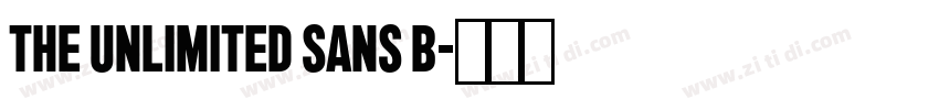 The Unlimited Sans B字体转换